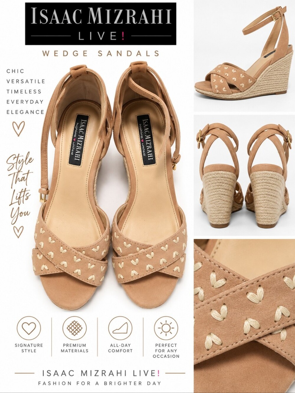 Isaac Mizrahi Women's Tan Sandals